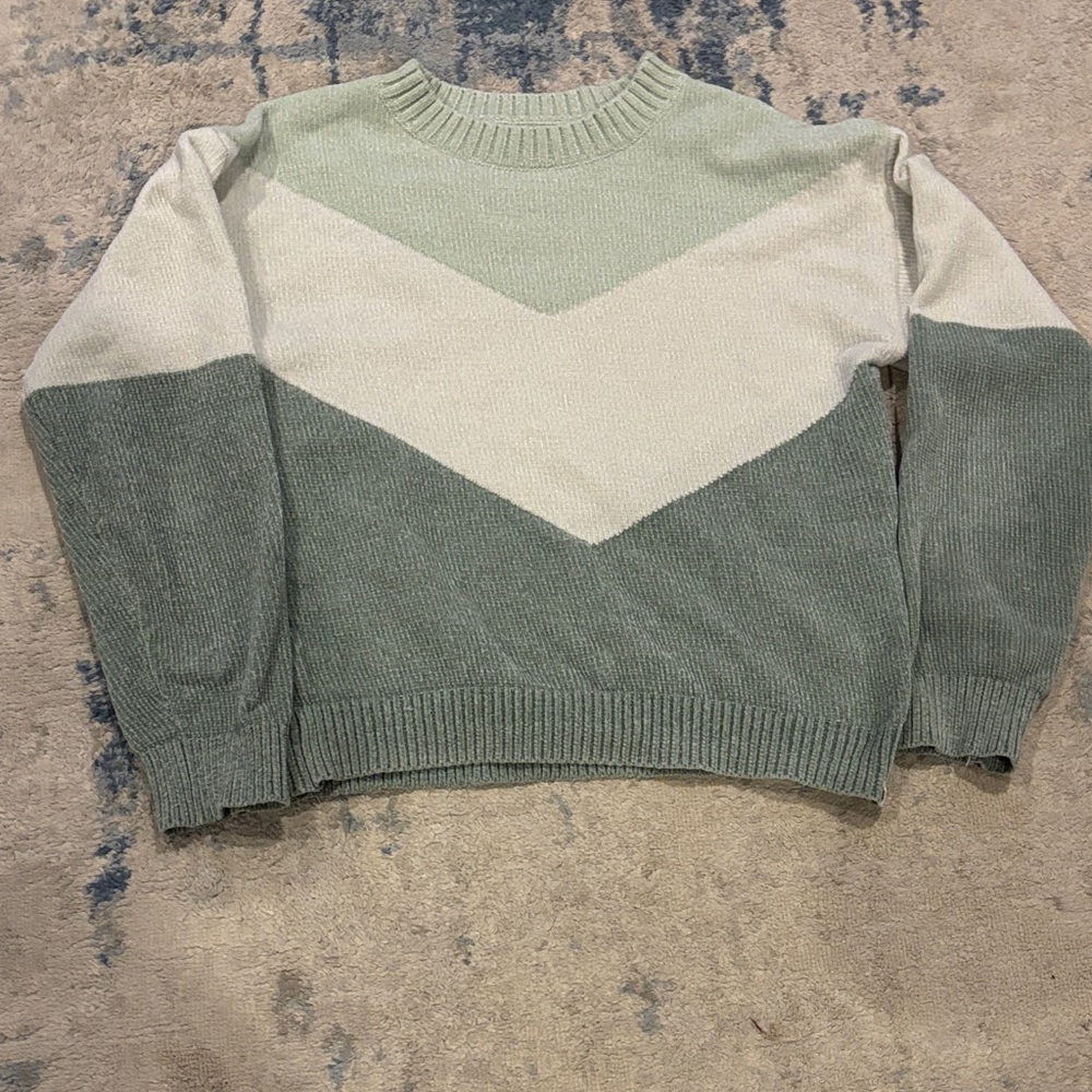 Girl’s Colorblock Chevron Sweater